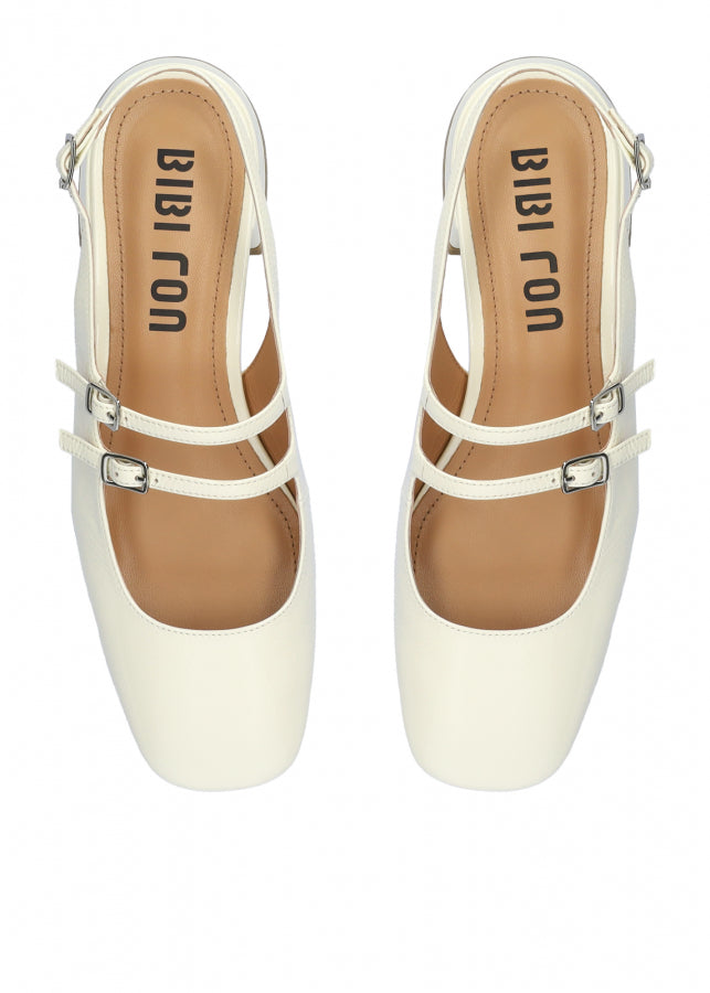 Scarpa bassa lucida avorio Bibi Lou