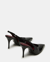 Décolleté Slingback Donna Steve Madden Andromeda in Pelle Nera – Scarpe Eleganti a Punta Tacco 10 cm