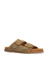 Ciabatta Dalila, doppia fascia in macrame beige BIbi Lou