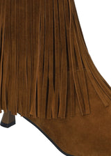 Bibi Lou Mizar Booties 45 81711 Cuero – Stivaletto in Camoscio con Frange