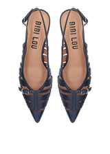 Slingback Bibi Lou Ali – Tacco Medio in Pelle Blu Navy
