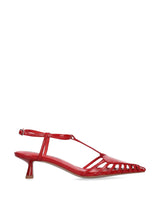 Slingback Bibi Lou May – Tacco Medio e Satin Rosso con Maxi Cuore