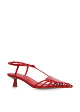 Slingback Bibi Lou May – Tacco Medio e Satin Rosso con Maxi Cuore