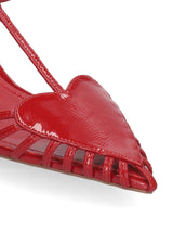 Slingback Bibi Lou May – Tacco Medio e Satin Rosso con Maxi Cuore