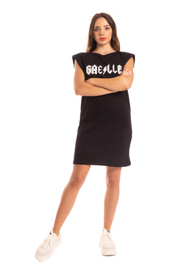 Abito nero con spalline Gaelle Paris