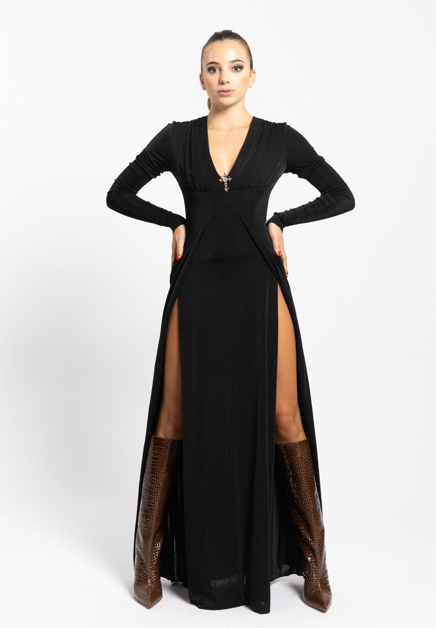 Abito Long Dress Tessa nero Aniye By
