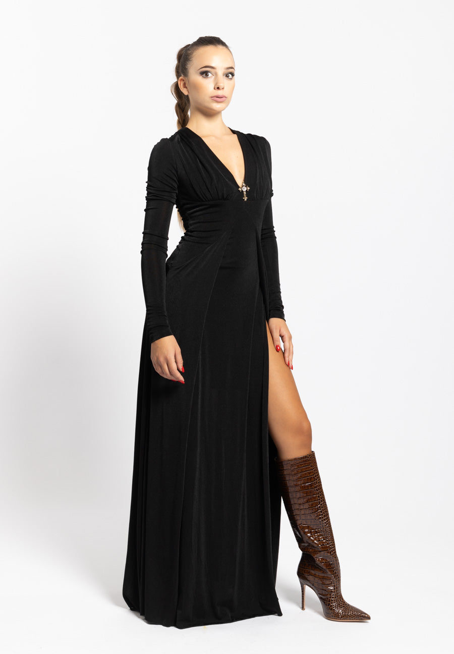 Abito Long Dress Tessa nero Aniye By
