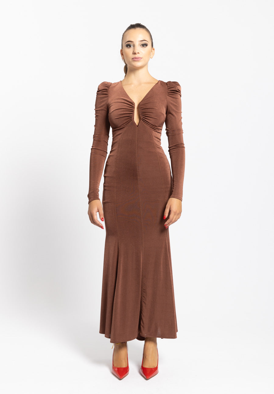 Abito midi Dress Tessa marrone Aniye By