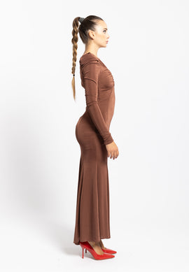Abito midi Dress Tessa marrone Aniye By