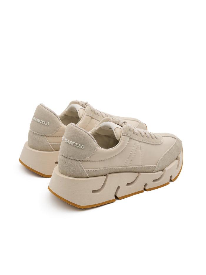 Sneakers Platform Paloma Barceló Agata Nylon Off-White – Design Futurist și Confort Urban