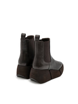 Stivaletti Donna Paloma Barceló Amy Nappa Moka – Chelsea Boot in Pelle con Plateau e Zeppa