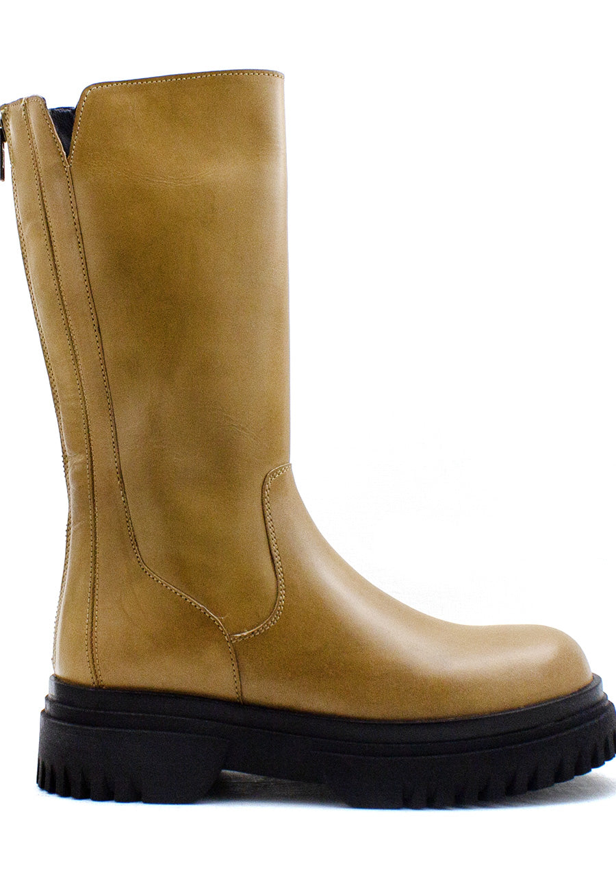 Stivaletto taupe Babylon fondo in gomma Emanuelle Vee