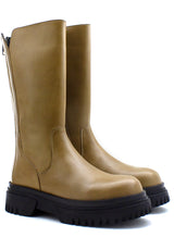 Stivaletto taupe Babylon fondo in gomma Emanuelle Vee