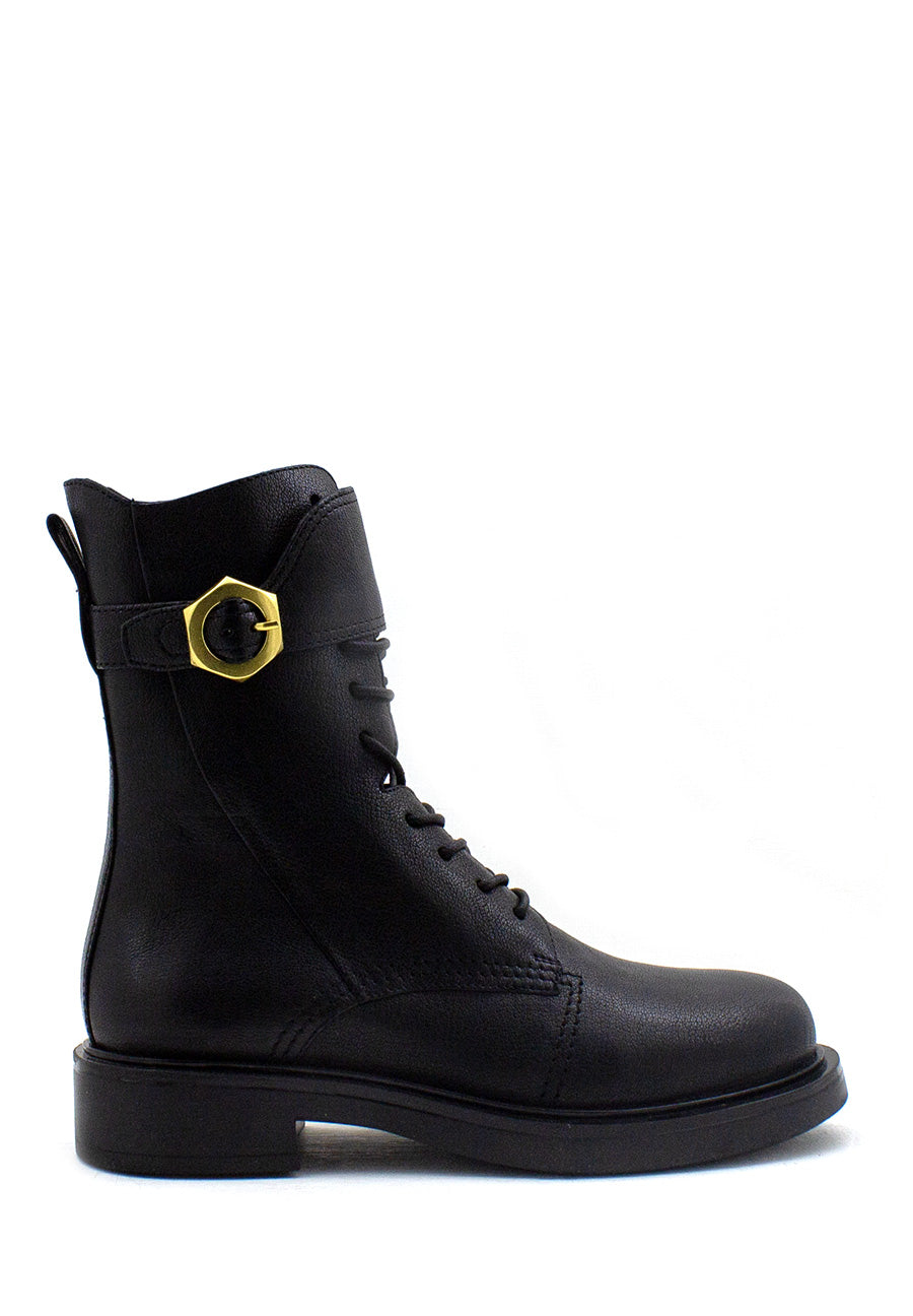 Anfibio nero con accessorio oro Emanuelle Vee