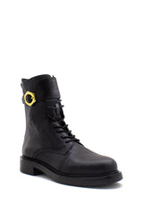 Anfibio nero con accessorio oro Emanuelle Vee