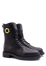 Anfibio nero con accessorio oro Emanuelle Vee