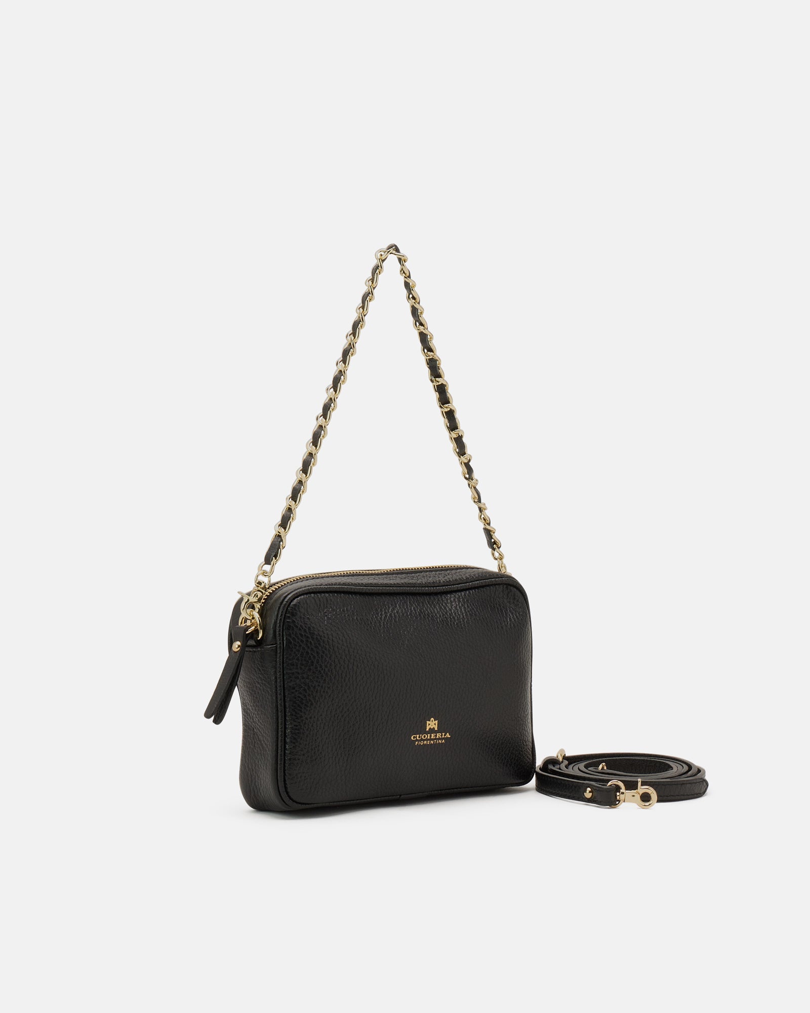 Cuoieria Fiorentina Velvet Mini Shoulder Bag – Borsa Convertible in Pelle