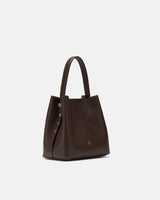 Cuoieria Fiorentina Candy Bucket 1618 | Borsa Secchiello in Pelle Marrone testa di moro Made in Italy