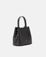 Cuoieria Fiorentina Candy Bucket 1618 | Borsa Secchiello in Pelle nera Made in Italy