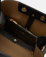 Cuoieria Fiorentina Candy Bucket 1618 | Borsa Secchiello in Pelle nera Made in Italy