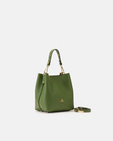 Cuoieria Fiorentina Alice Small Bucket – Secchiello in Pelle verde Palmellata