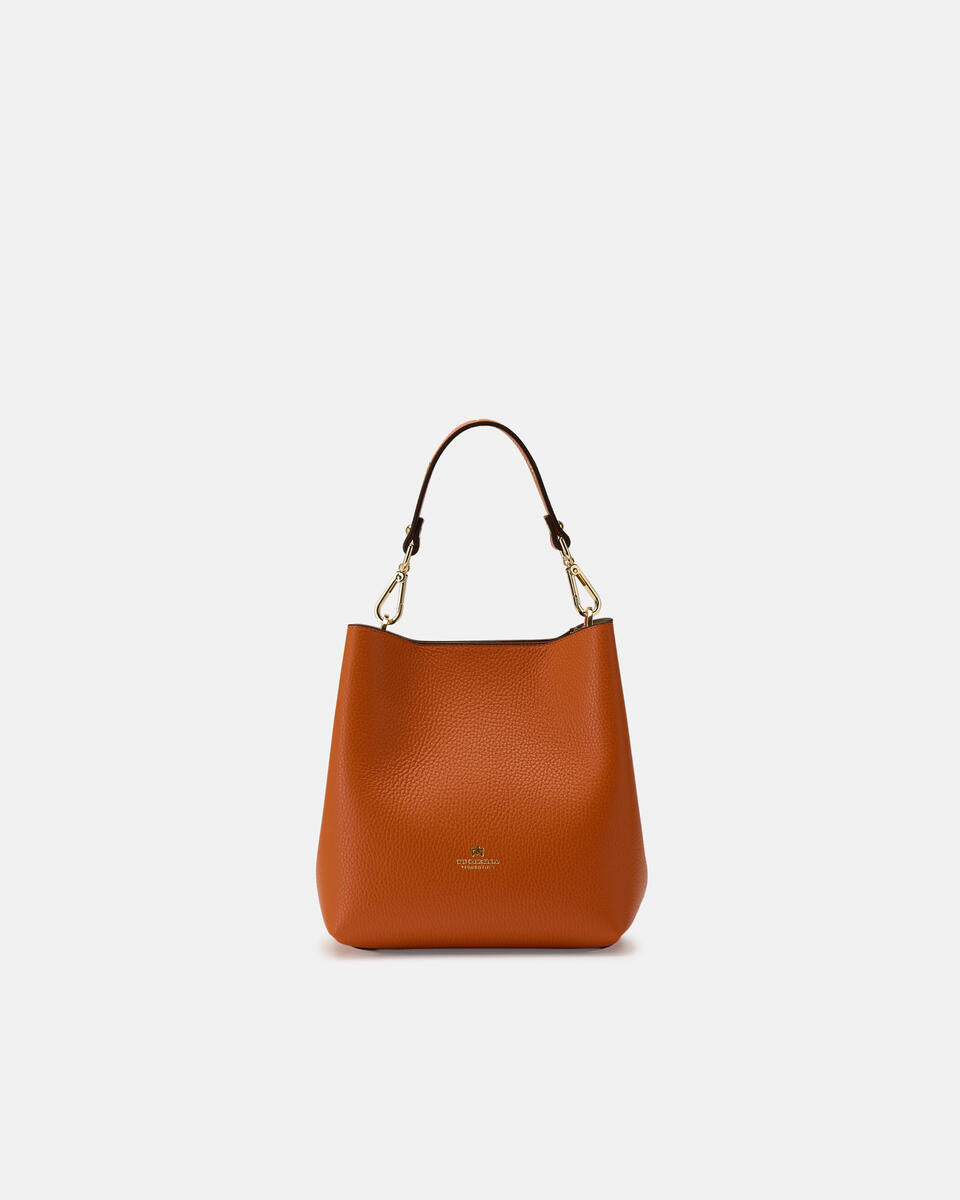 Cuoieria Fiorentina Alice Small Bucket – Secchiello in Pelle arancione Palmellata