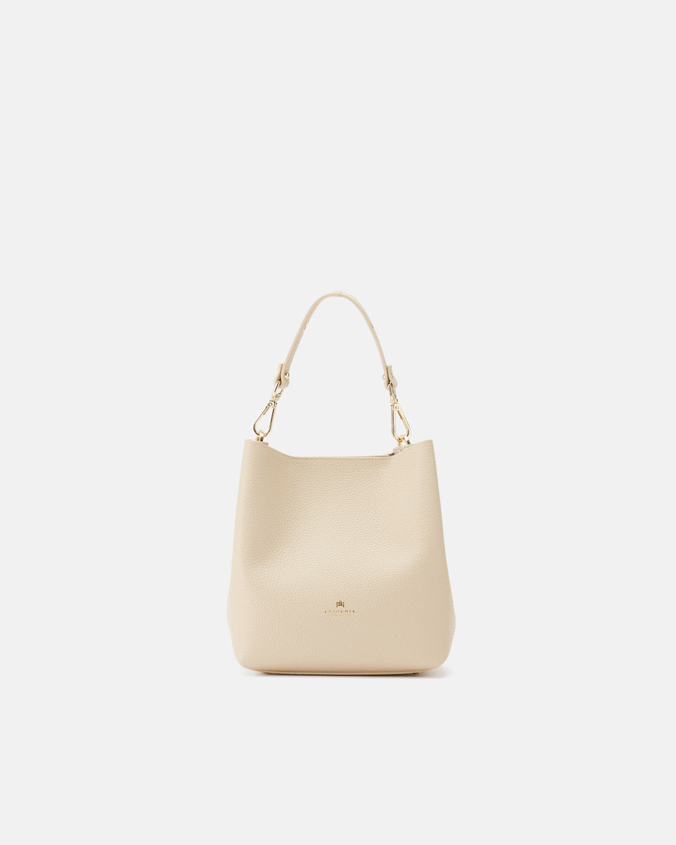 Cuoieria Fiorentina Alice Small Bucket – Secchiello in Pelle panna Palmellata
