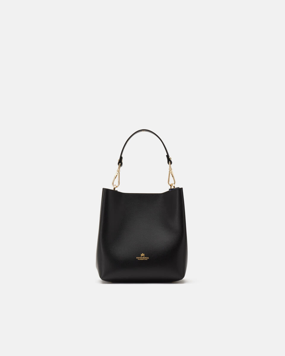 Cuoieria Fiorentina Alice Small Bucket – Secchiello in Pelle Nera Palmellata
