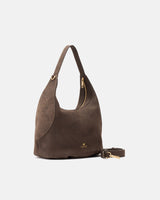 HOBO GRANDE borsa a spalla in nabuk marrone Cuoieria Fiorentina