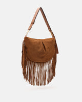 Cuoieria Fiorentina Emma Folk Maxi Pouch – Maxi Pochette in Suede con Frange