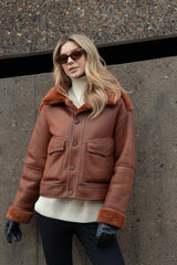 Giacca Reversibile Blouson Toffee Faux Suede | Effetto Merino Urbancode