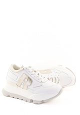 Sneaker Aki 304 Serpentina bianca e argento Rucoline