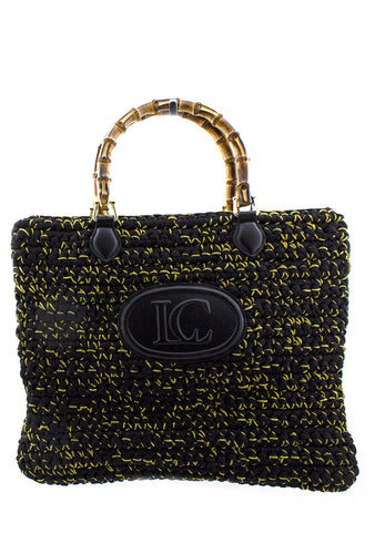 Borsa a mano Wow crochet nera La Carrie