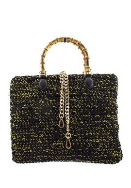 Borsa a mano Wow crochet nera La Carrie