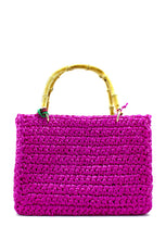 Carica l&#39;immagine nel visualizzatore di Gallery, Shopper Venere rafia fucsia Chica