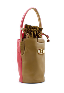 Borsa a mano Harvey cuoio e corallo La Carrie