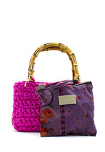 Carica l&#39;immagine nel visualizzatore di Gallery, Mini borsa Meteora rafia fucsia Chica