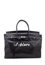 Carica l&#39;immagine nel visualizzatore di Gallery, Borsa a mano maxi recycle nera Mia Bag