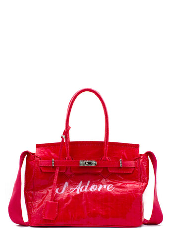 Borsa a mano recycle rossa Mia Bag