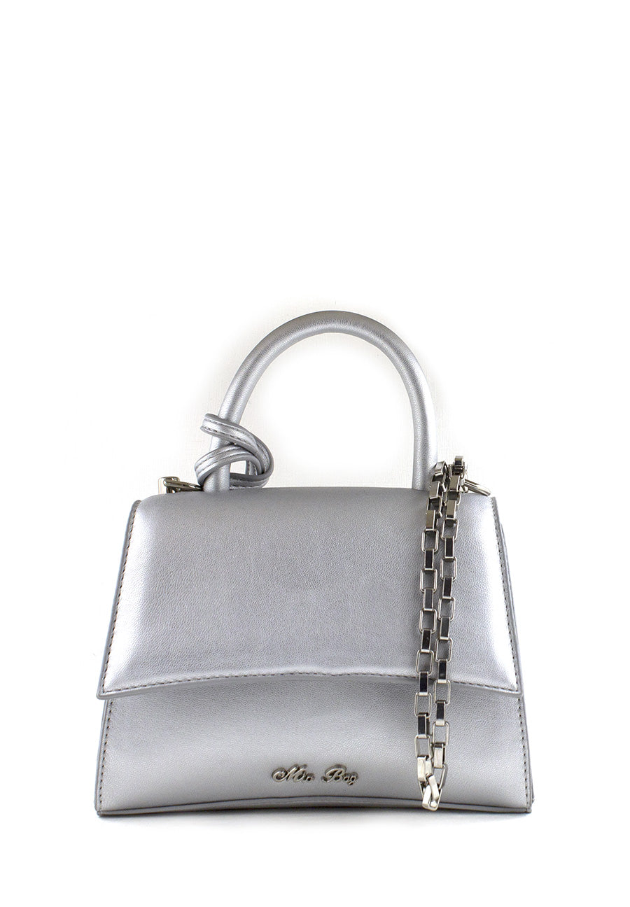 Mini borsa a mano argento Mia Bag