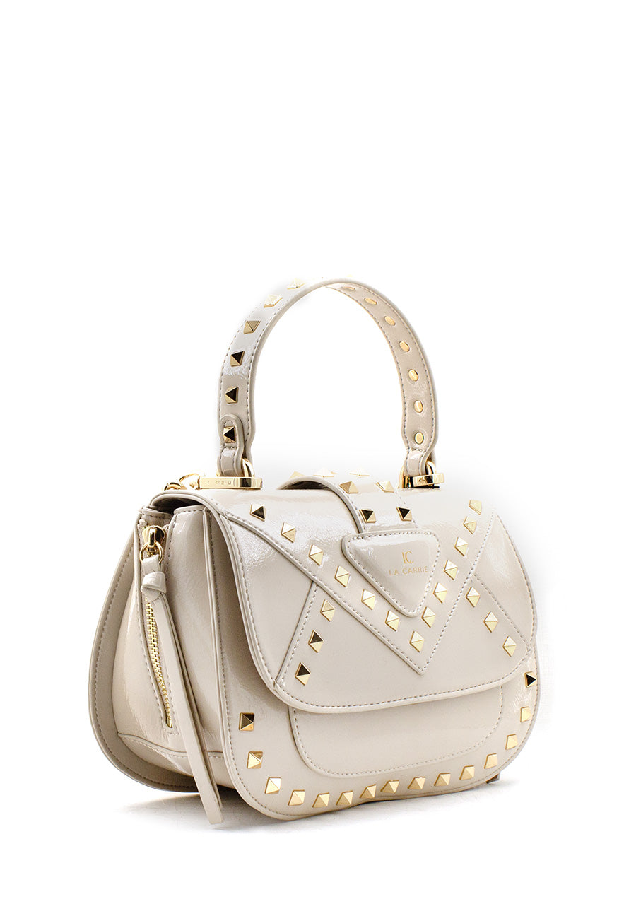 Borsa Thunder vernice panna La Carrie