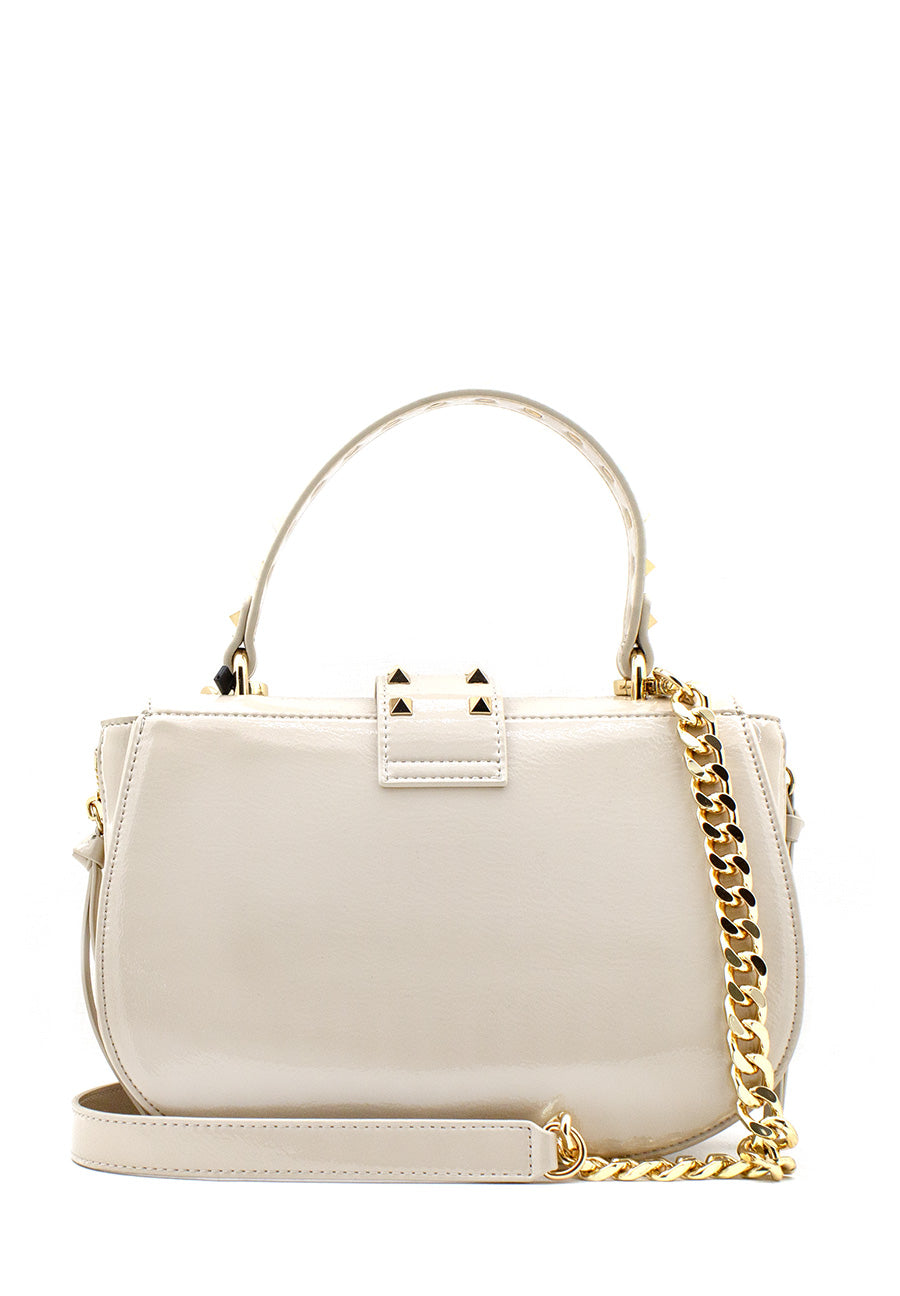 Borsa Thunder vernice panna La Carrie