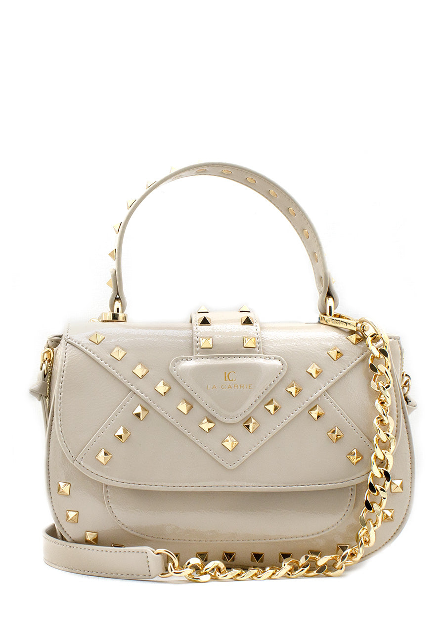 Borsa Thunder vernice panna La Carrie