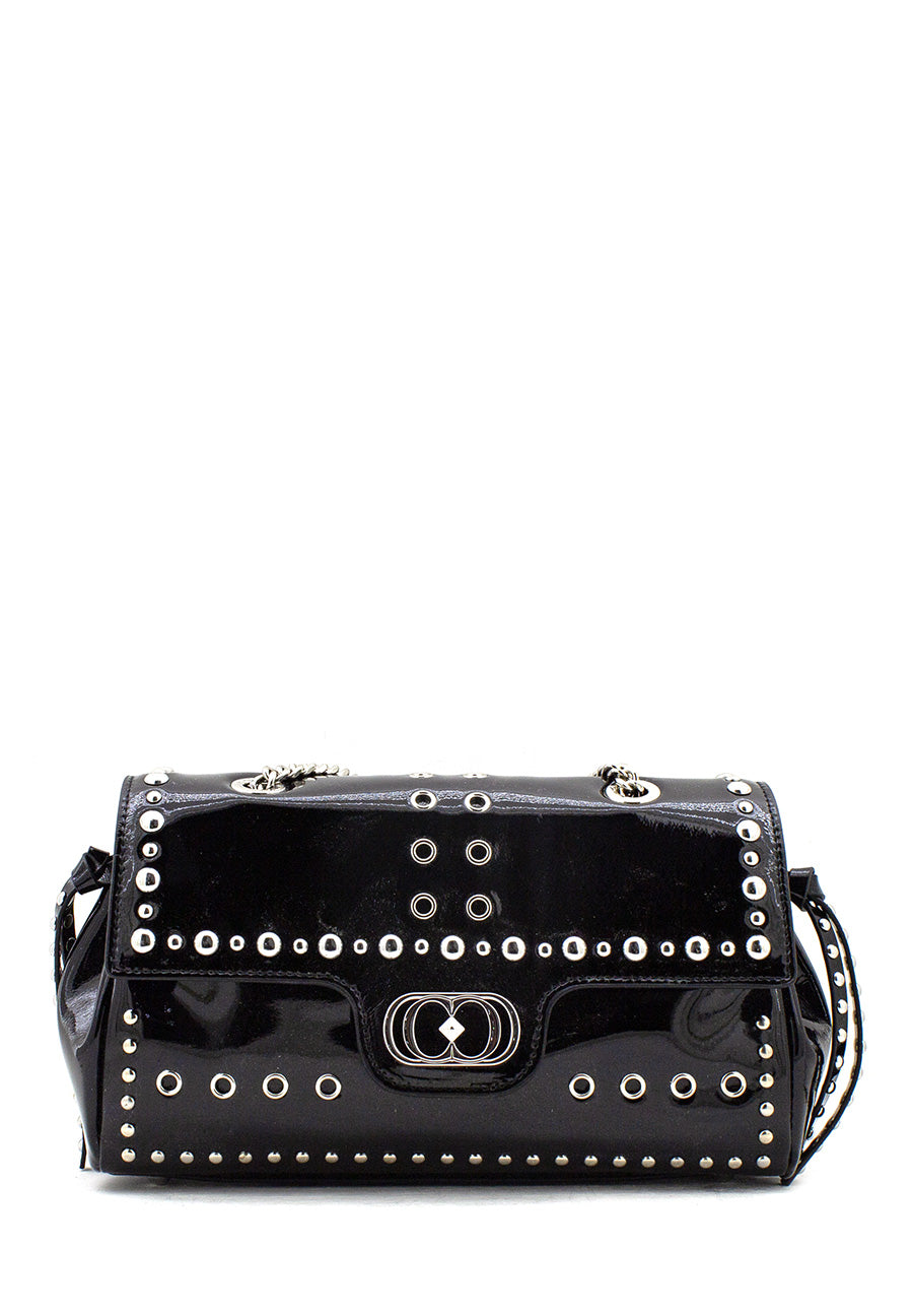 Borsa baguette Mistress vernice nera La Carrie