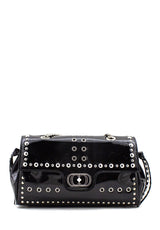 Borsa baguette Mistress vernice nera La Carrie