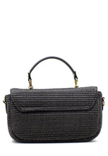 Carica l&#39;immagine nel visualizzatore di Gallery, Borsa in rafia Firefly nera La Carrie