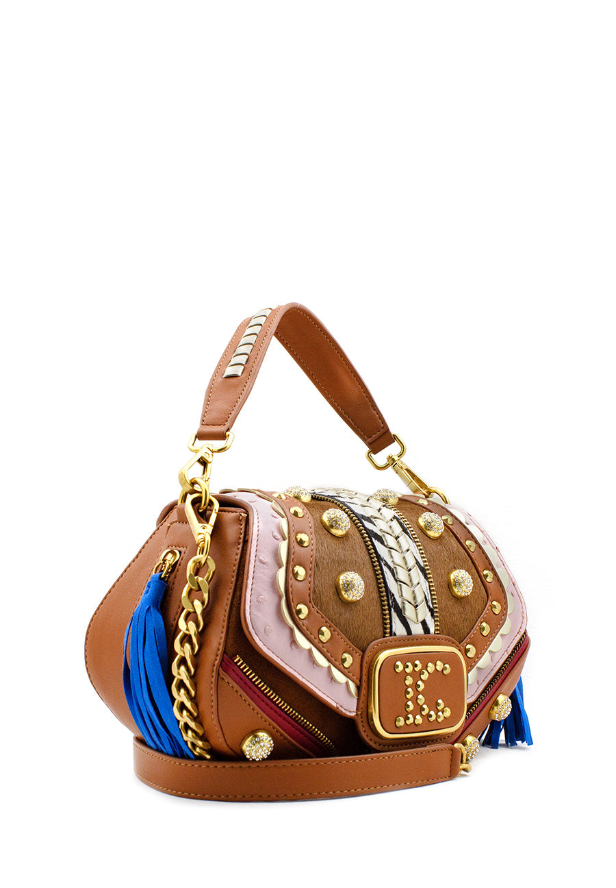 Borsa a mano Ficus multicolore La Carrie