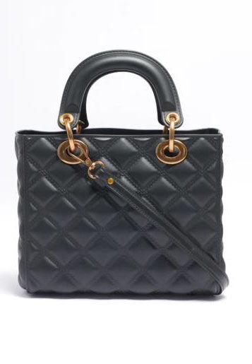 Borsa Flat Missy Nera Media nera/oro Marc Ellis