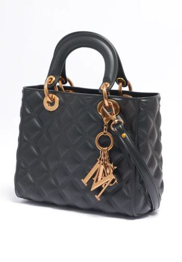 Borsa Flat Missy Nera Media nera/oro Marc Ellis