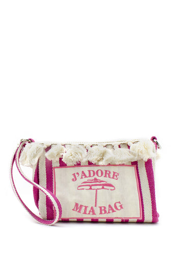 Beauty in canvas righe fucsia Mia Bag